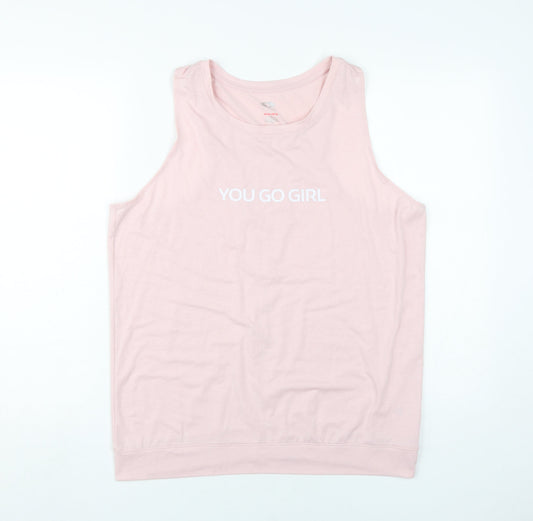 Athletic Works Women's Pink Sleeveless Tank L Casual Basic