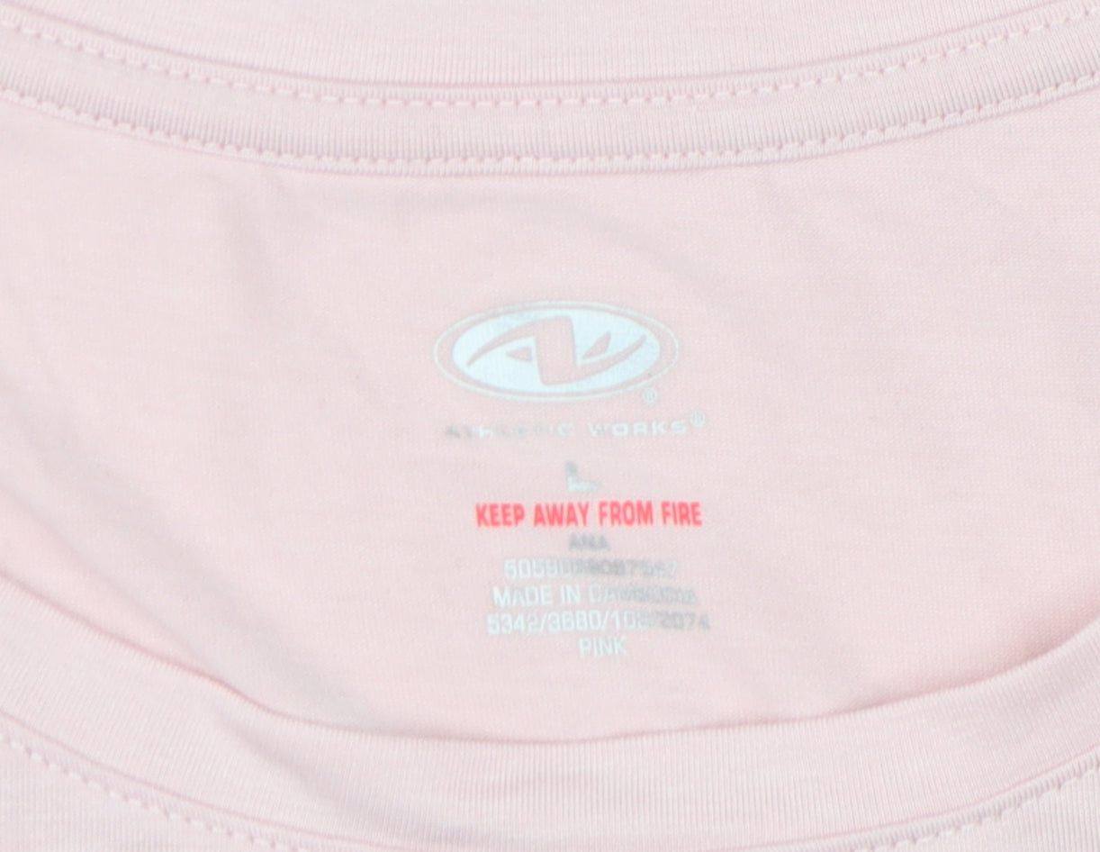 Athletic Works Women's Pink Sleeveless Tank L Casual Basic