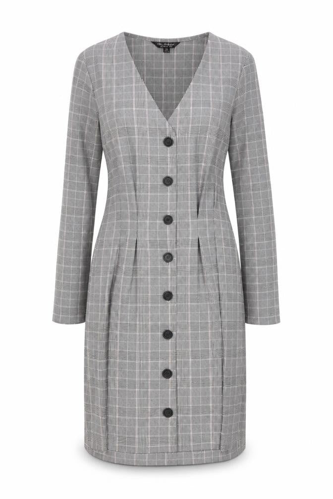 Miss Selfridge Grey Check Pencil Dress 6