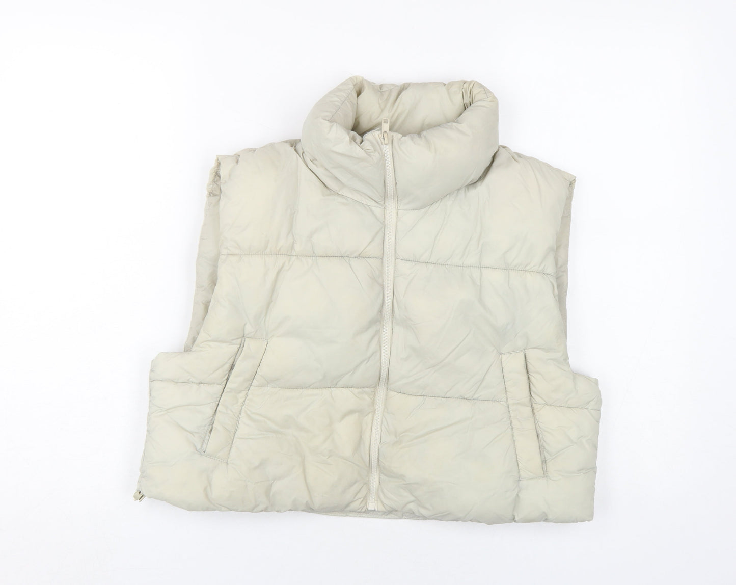 Pull & Bear Women's Beige Waistcoat, M, Casual