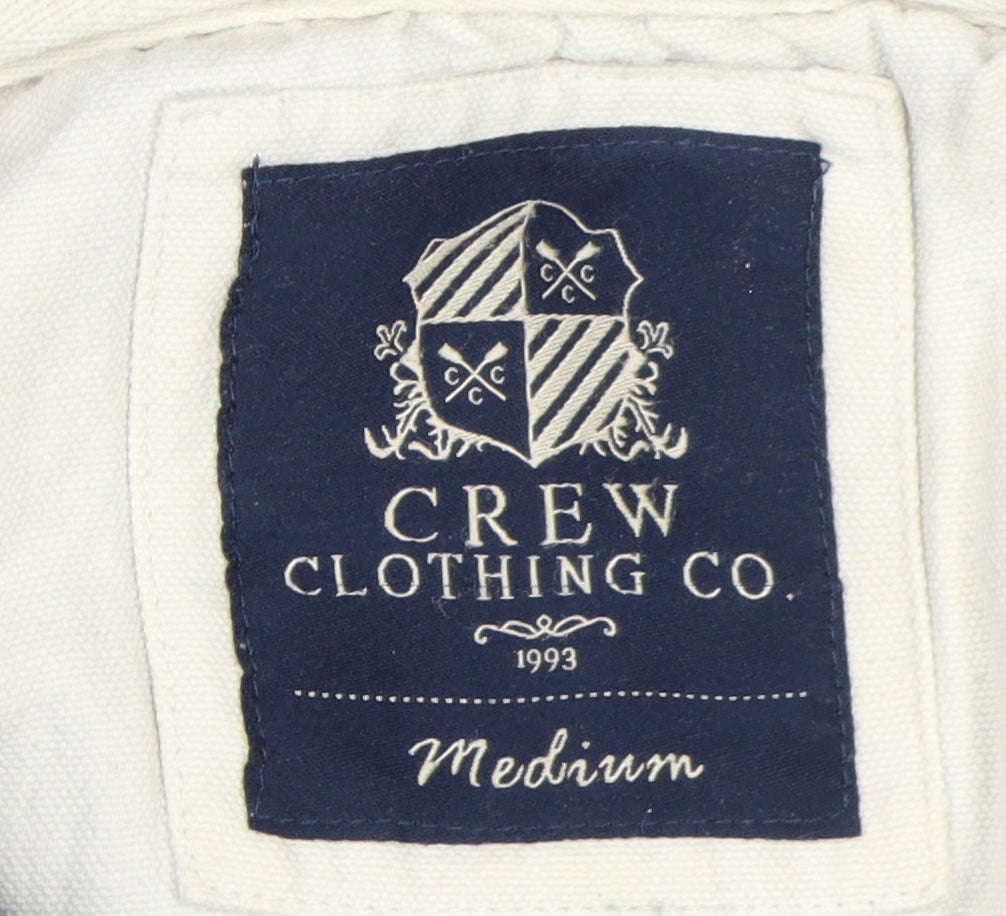 Crew Men's Blue Half Zip Sweatshirt, Medium, Logo Accent