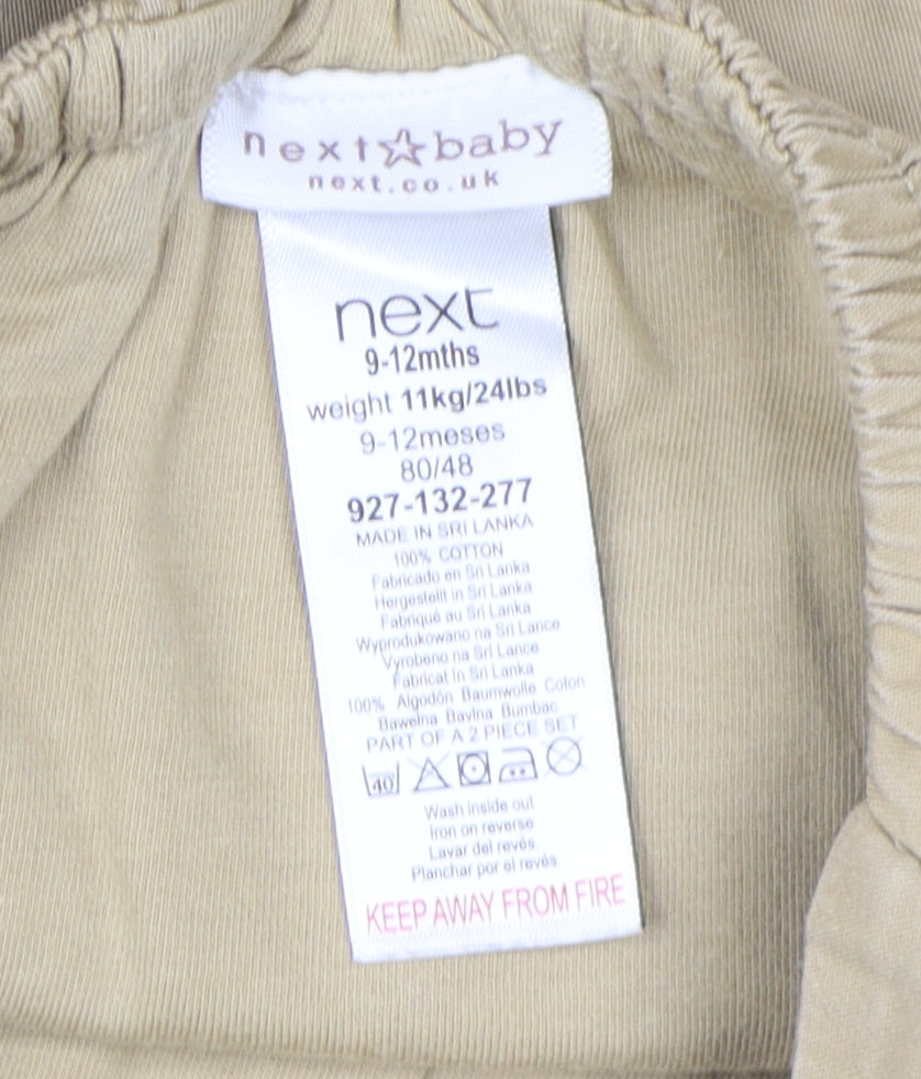 Next Beige Unisex Baby Dungaree, 9-12 Months, Animal Print