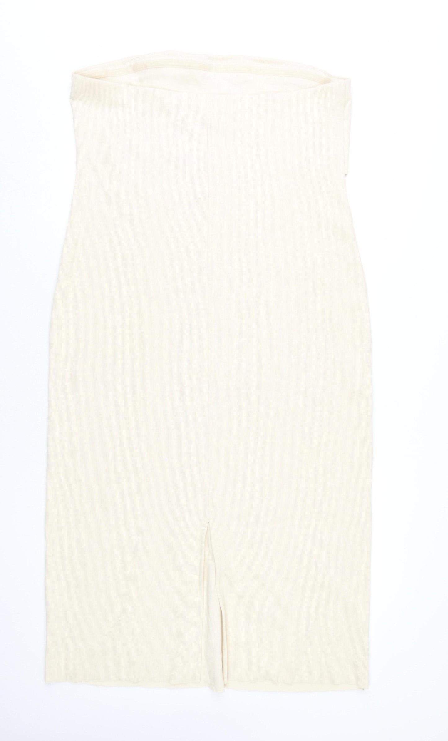 Marks and Spencer Women's Beige Strapless Dress Size 18