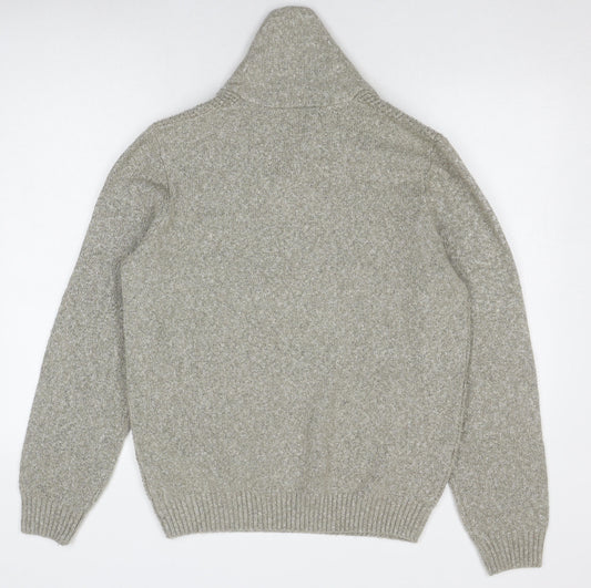 Maine New England Men's Beige High Neck Pullover Jumper M