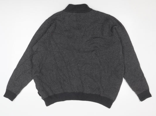 Guinness Men's Grey 2XL Pullover Half-Zip Jumper