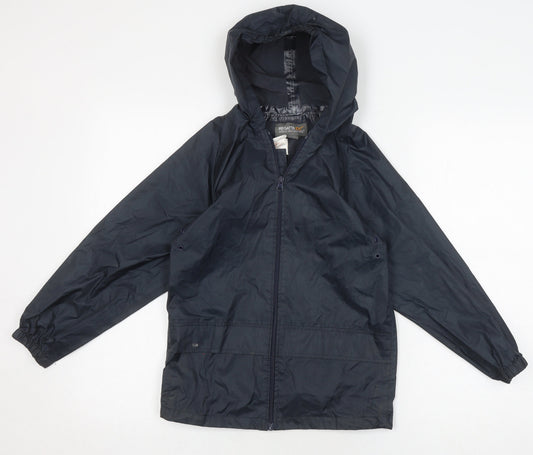 Regatta Boys Blue Windbreaker Jacket 8Y Waterproof Hooded