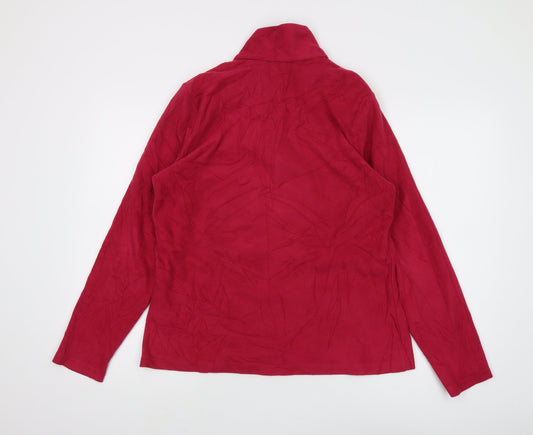 Regatta Women Red Jacket Size 12 Fleece Autumn Casual