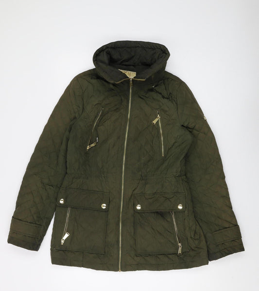 Michael Kors Women's Green Quilted Jacket S