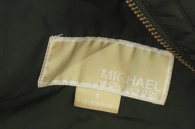 Michael Kors Women's Green Quilted Jacket S
