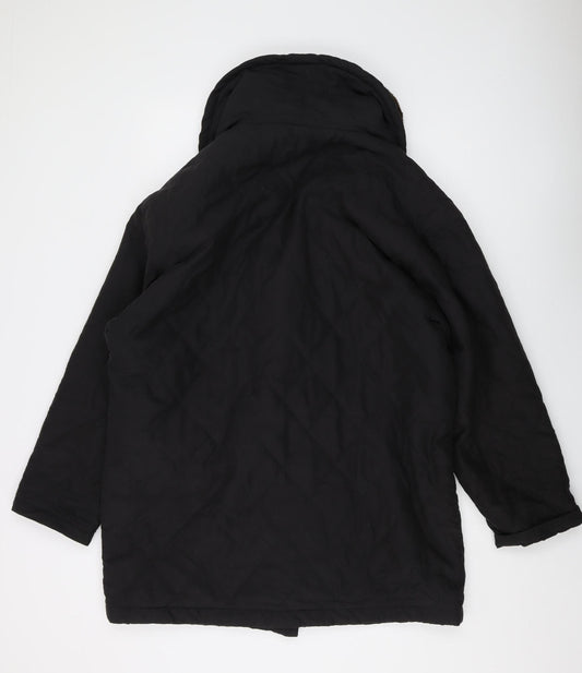 Ann Miller Women's Black Lined Coat Size 10