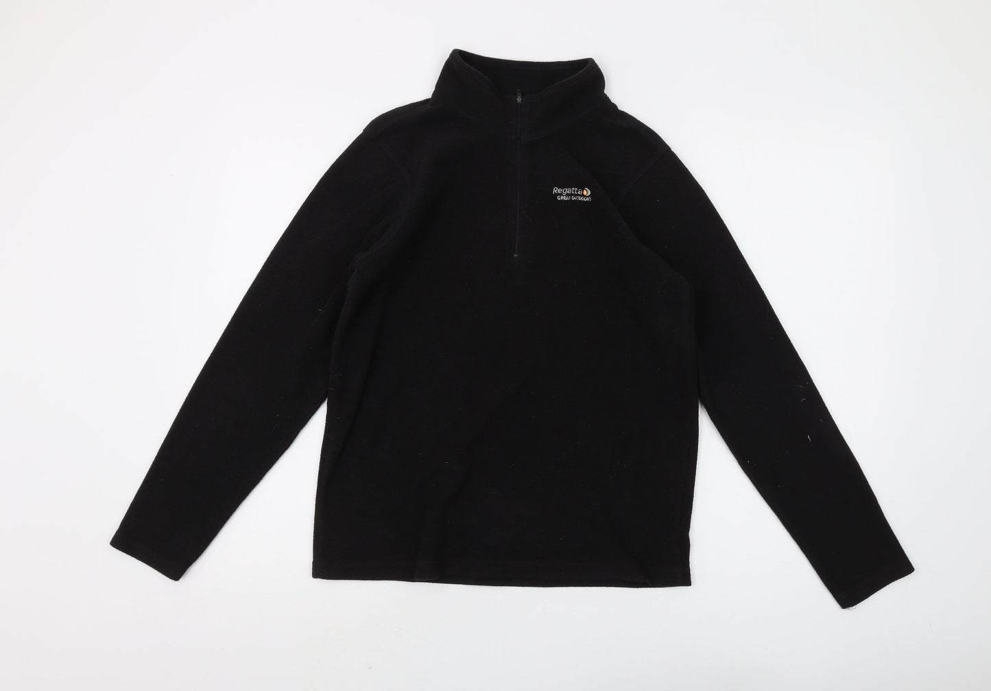 Regatta Boys Black Fleece 1/2 Zip Sweatshirt, Size L
