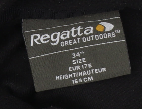 Regatta Boys Black Fleece 1/2 Zip Sweatshirt, Size L