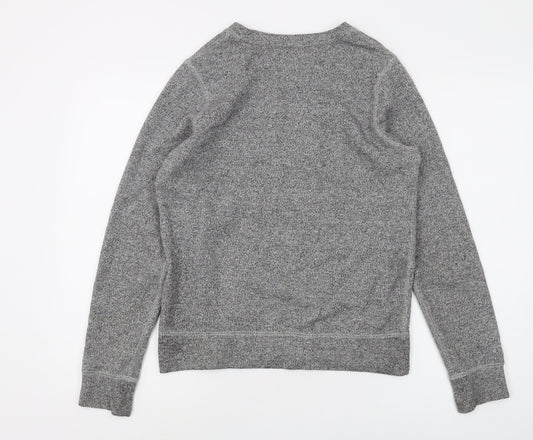 Roots Grey Unisex XS Pullover Sweatshirt with Logo