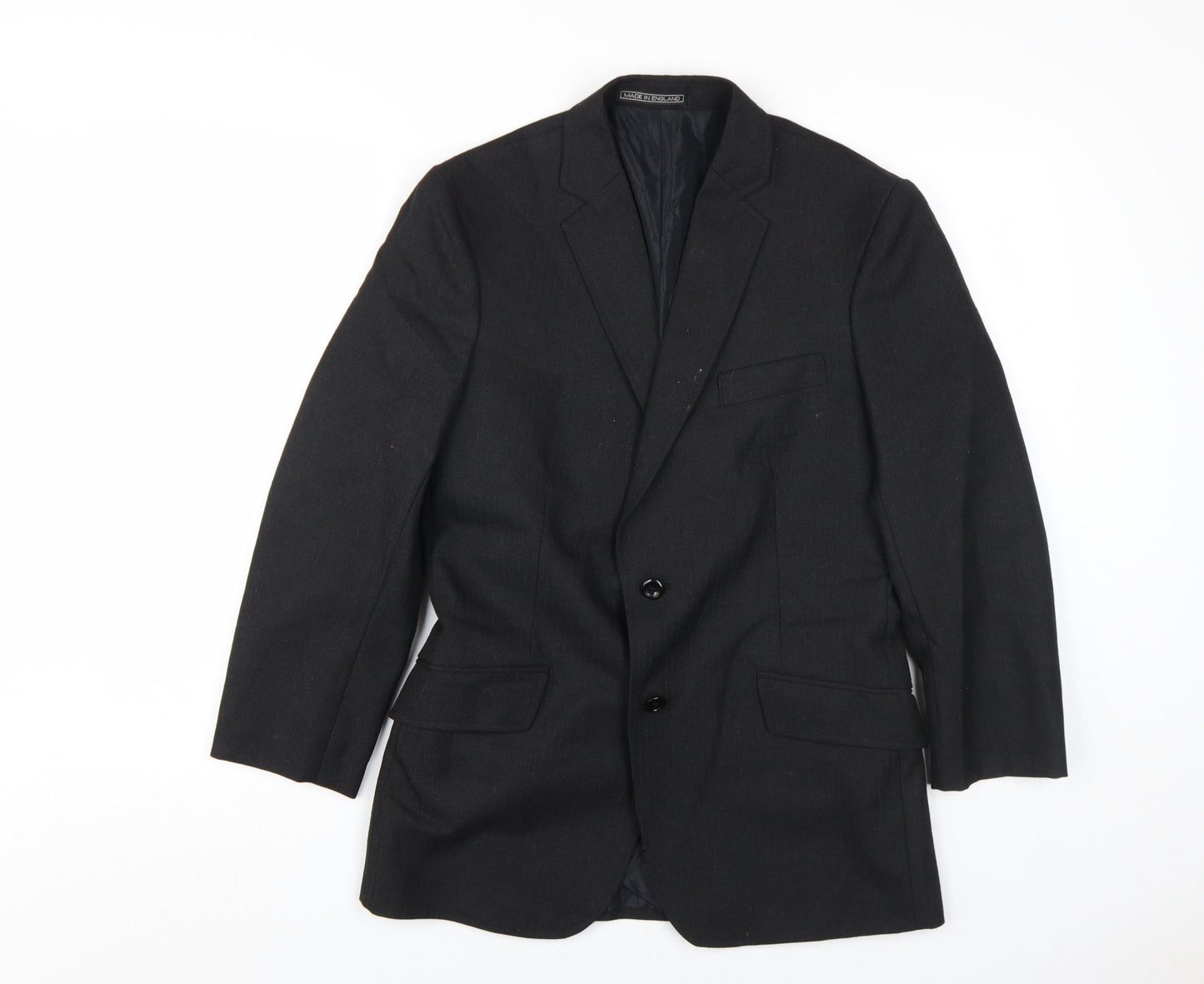 Perry Womens Black Blazer, Size 12, Classic Two-Button