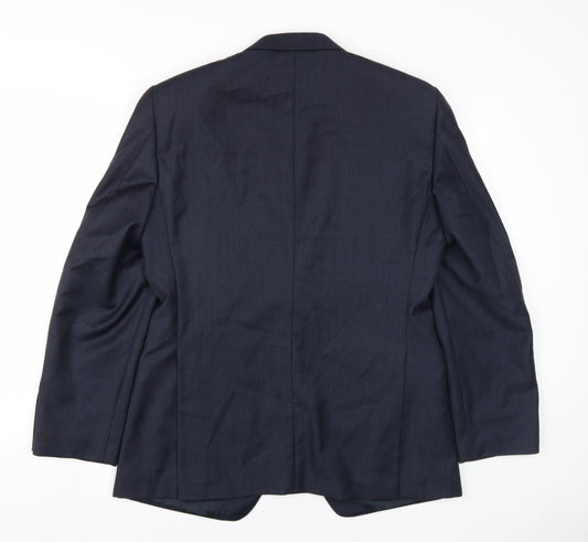 Next Men's Blue Wool Suit Jacket Size 40R
