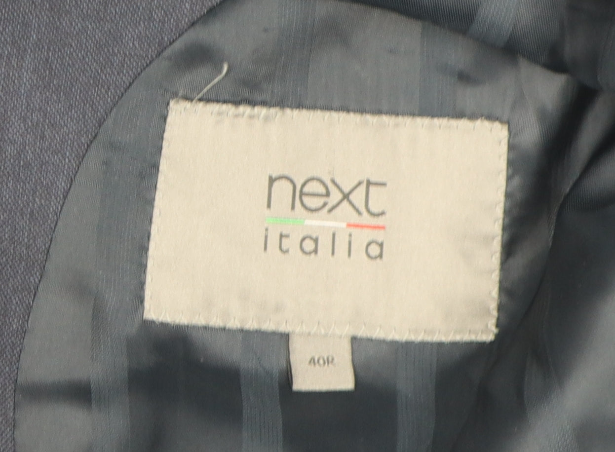 Next Men's Blue Wool Suit Jacket Size 40R