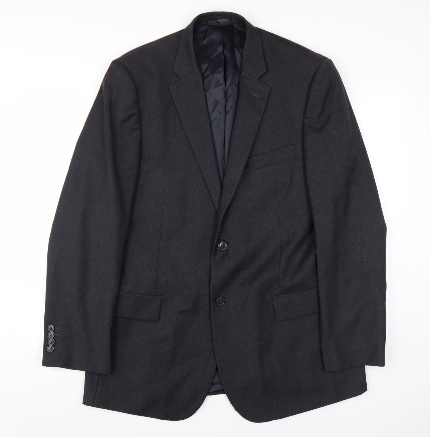 Austin Reed Men's Black 44L Single-Breasted Blazer