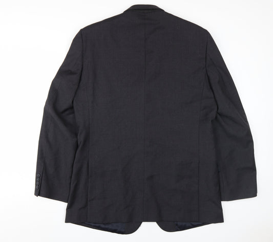 Austin Reed Men's Black 44L Single-Breasted Blazer