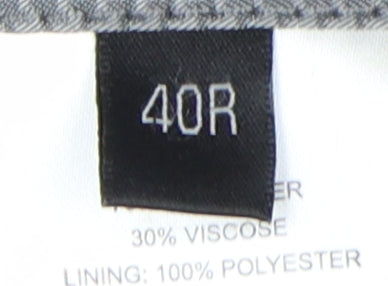 Ventura Men's Grey Slim Fit Blazer, Size 40R