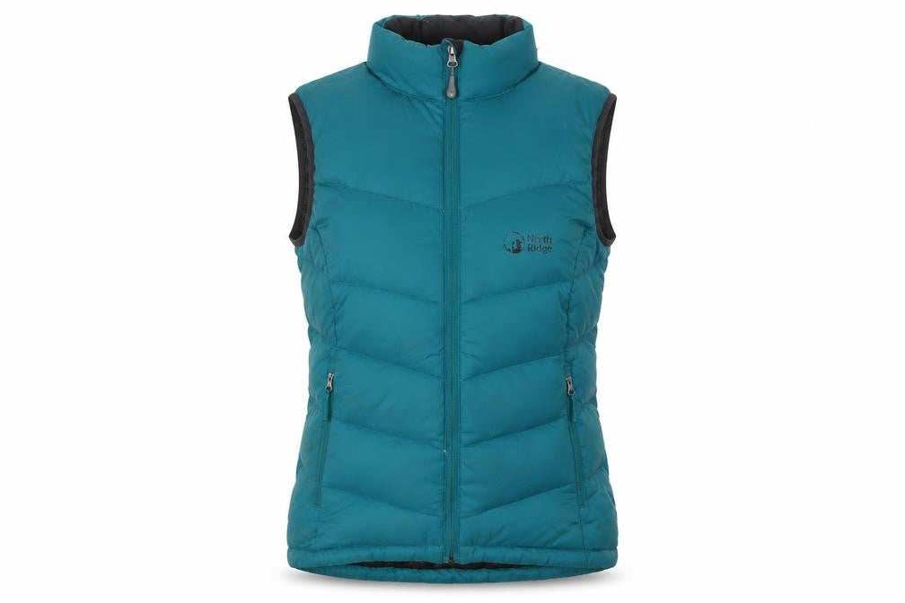 North Ridge Women's Green Puffer Waistcoat Size 10