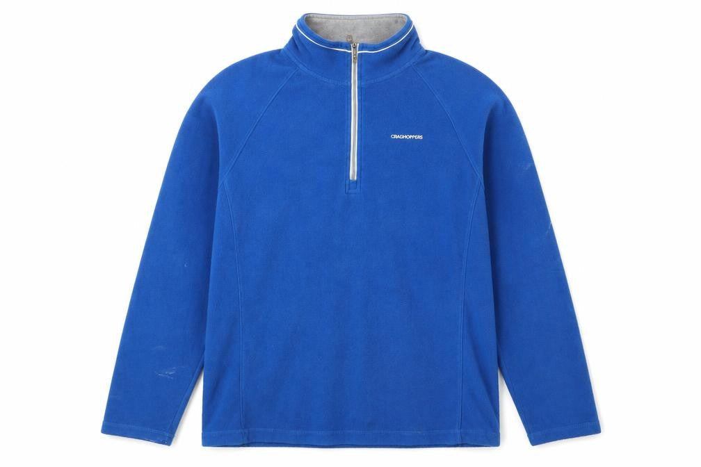 Mens UK L Regular Craghoppers Blue 1/2 Zip Sweatshirt