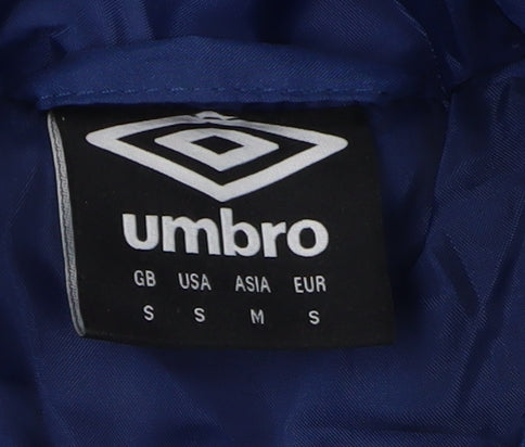 Umbro Men's Blue Puffer Jacket S, Hooded Lightweight