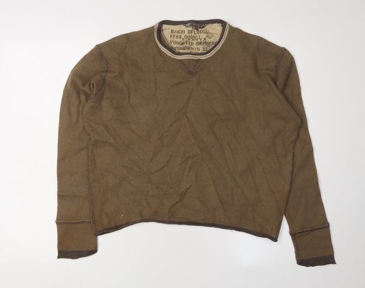 Fat Face Women's Brown Pullover Crew Neck Jumper