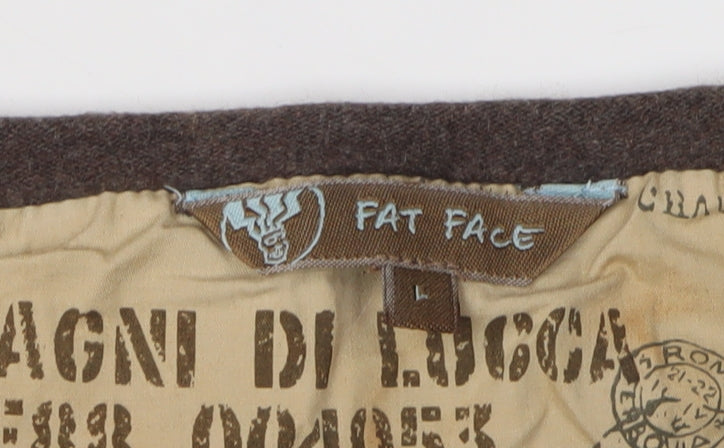 Fat Face Women's Brown Pullover Crew Neck Jumper