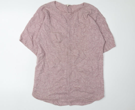 Poetry Women's Pink Cashmere Tunic Jumper Size 14