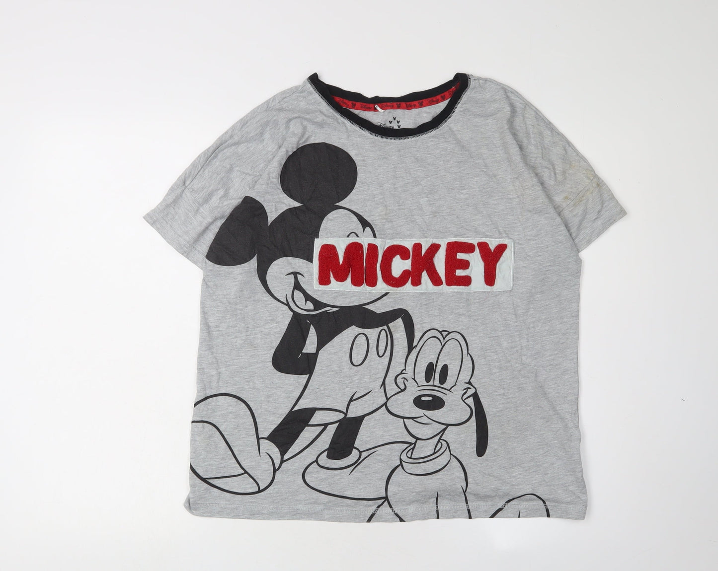 Disney Unisex Grey Mickey Mouse T-Shirt - L