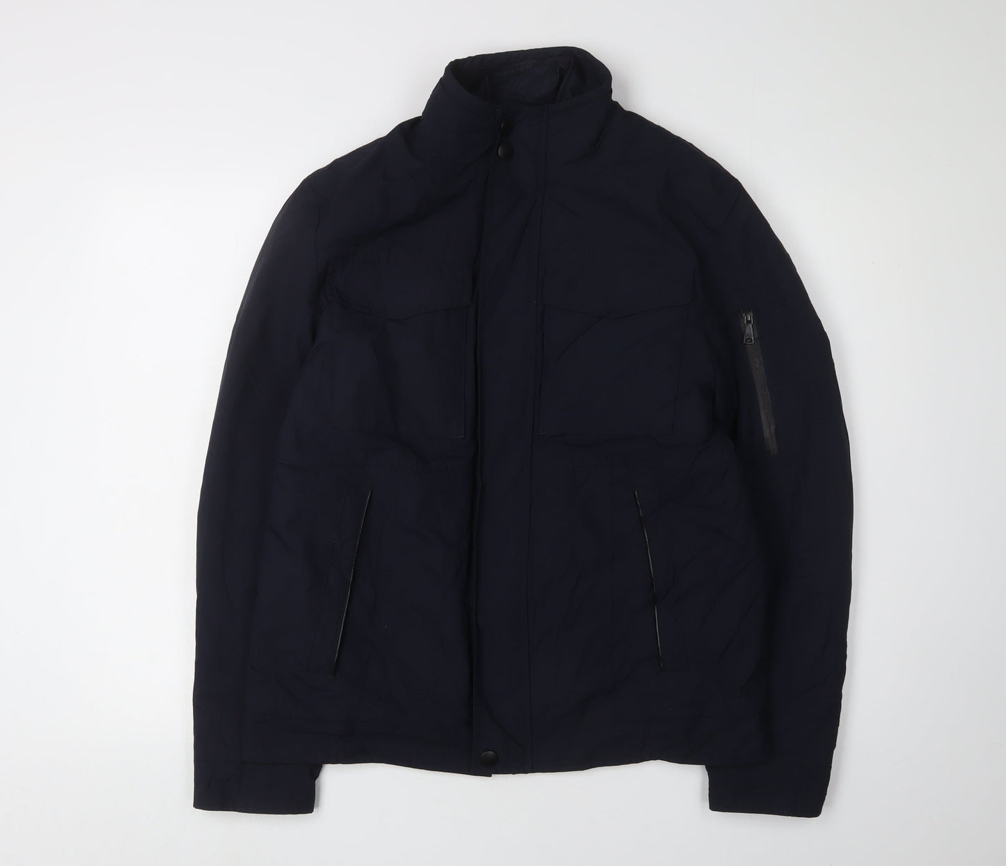 Jeff Banks Men's Blue Bomber Jacket, Size S