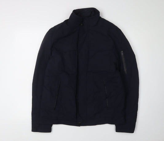 Jeff Banks Men's Blue Bomber Jacket, Size S