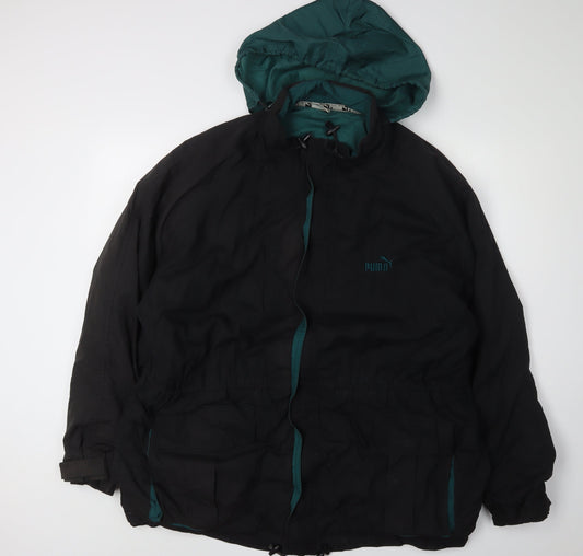 Puma Men's Black Windbreaker Jacket L