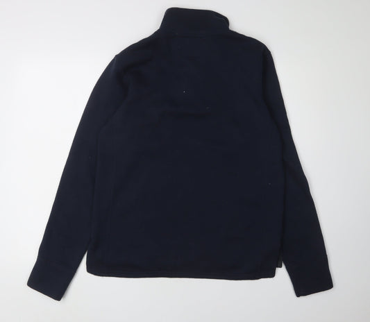 Leeds Rhinos Men's Black Henley Sweatshirt Size S