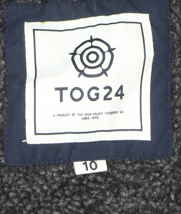 TOG 24 Women's Blue Hooded Parka Jacket Size 10