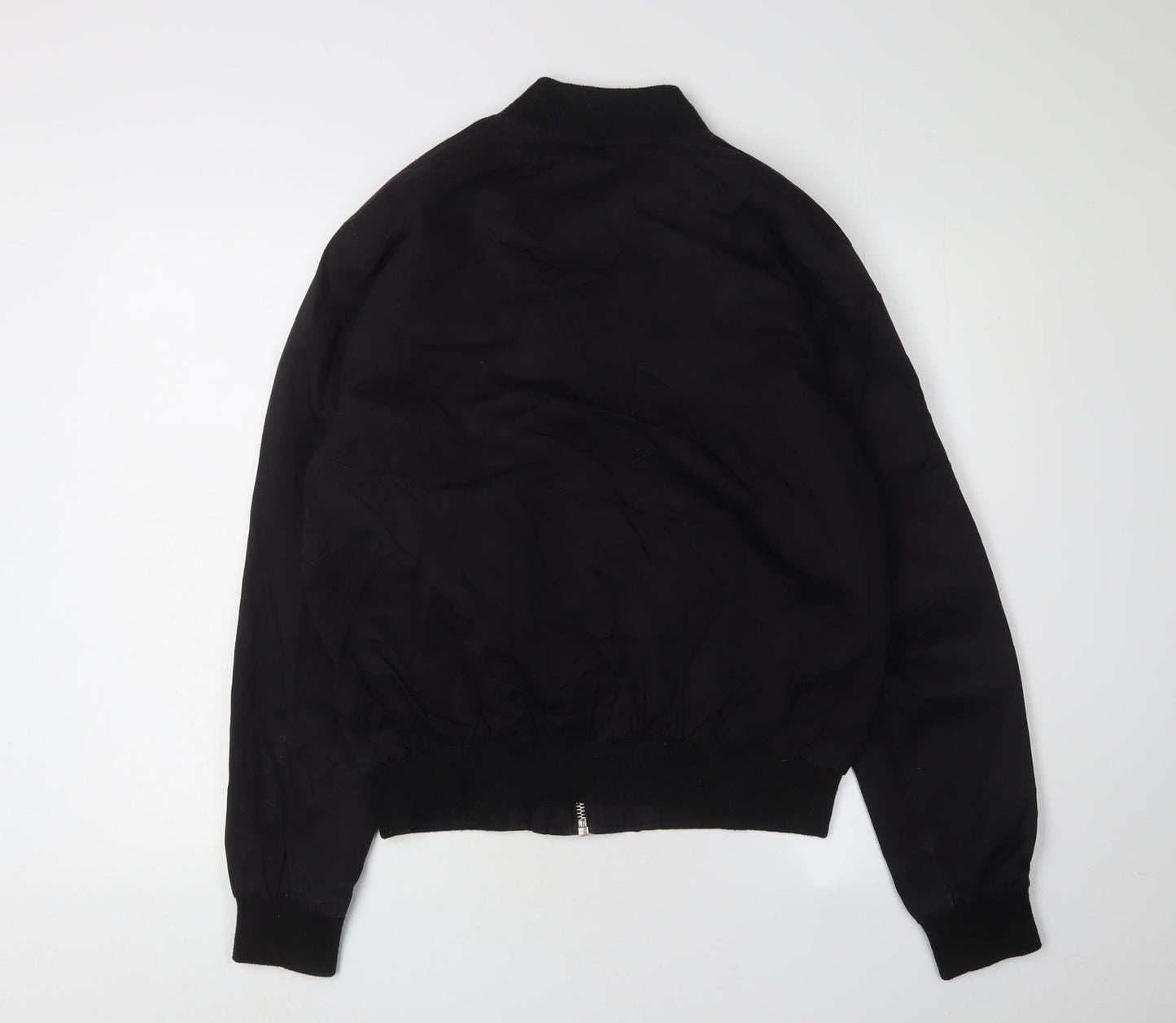 Topman Men's Black Bomber Jacket Size M Full Zip Casual