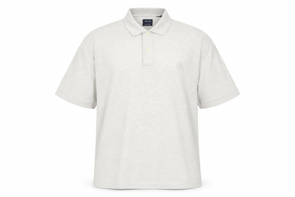 IZOD Men's Beige Polo Shirt XL Short Sleeve Casual