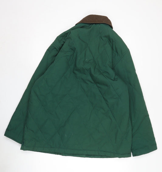 Berkertex Men's Green Quilted Jacket, Size 14