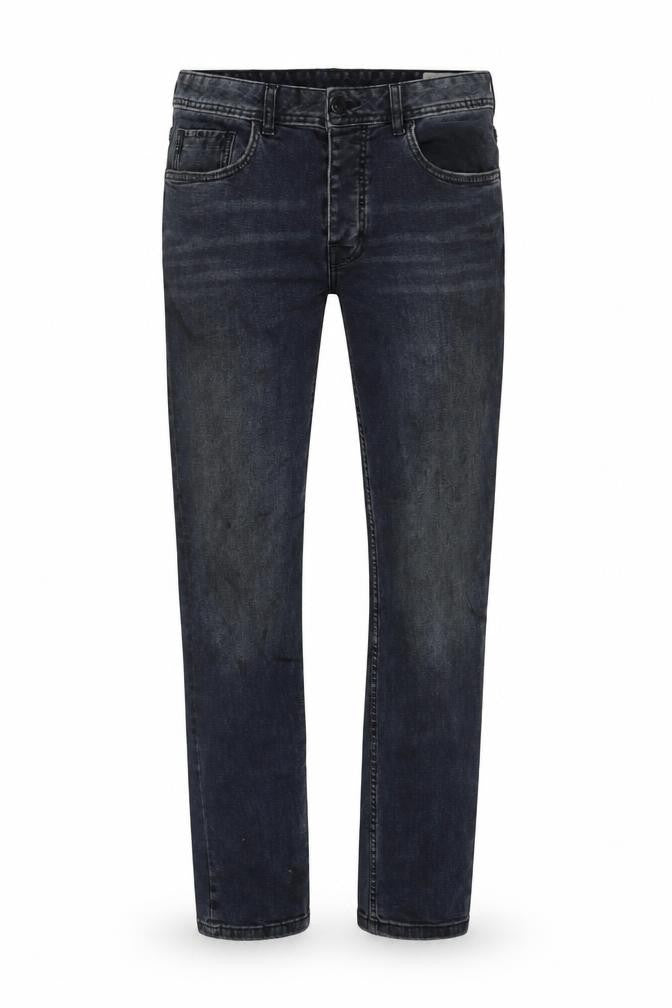 Front view of Denim Co. Men's Black Slim Jeans, size M, 32W32L