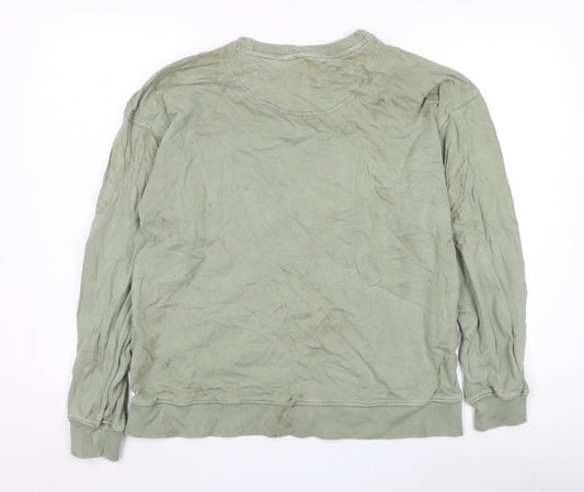 Fat Face Green Unisex Pullover Sweatshirt Crew Neck Size 12