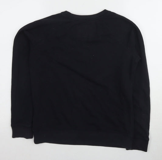 Jack Wills Unisex Black Pullover Sweatshirt Size 10