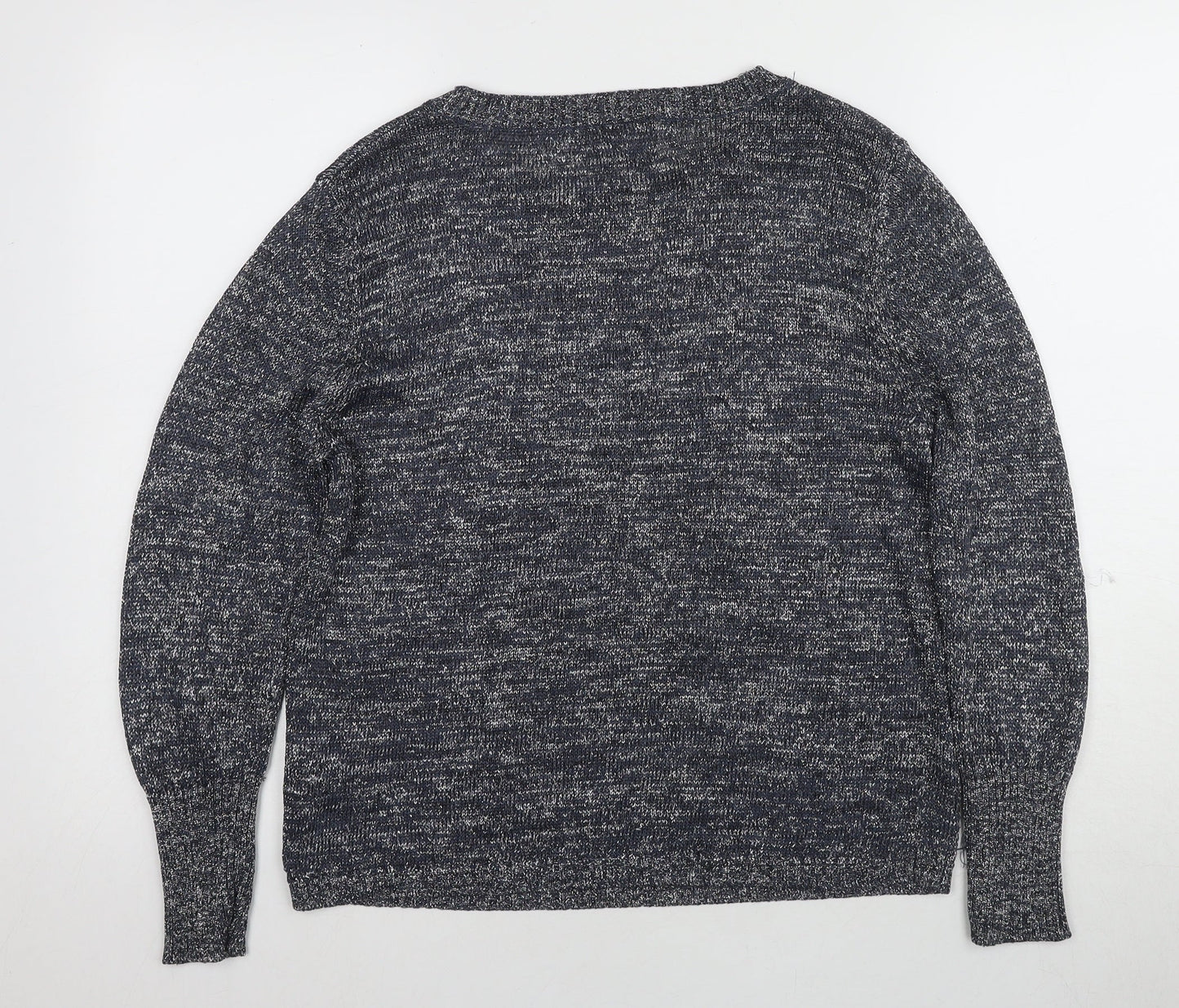 Firetrap Women's Grey Chunky-Knit Pullover Jumper Size S