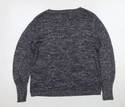 Firetrap Women's Grey Chunky-Knit Pullover Jumper Size S