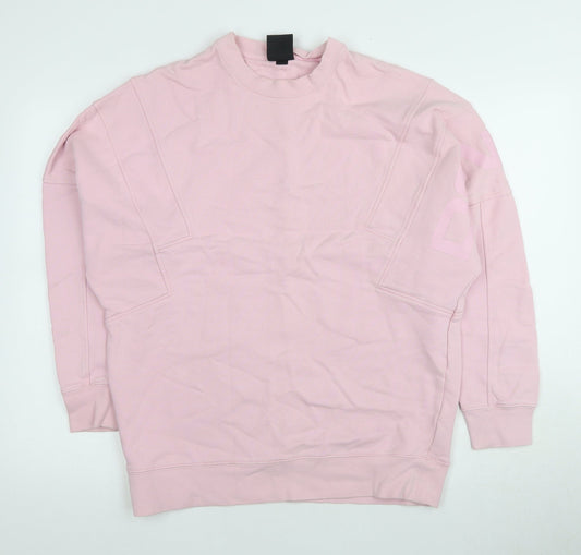 Donnay Women's Pink Cotton Pullover Sweatshirt, Relaxed Fit