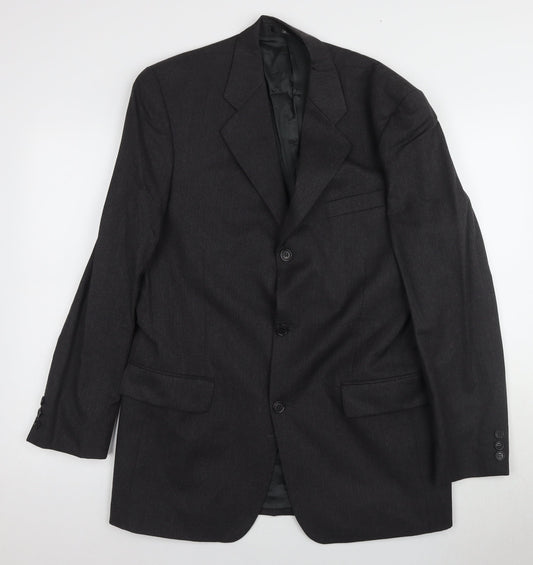 Ciro Citterio Men's Black 40L Two-Button Blazer