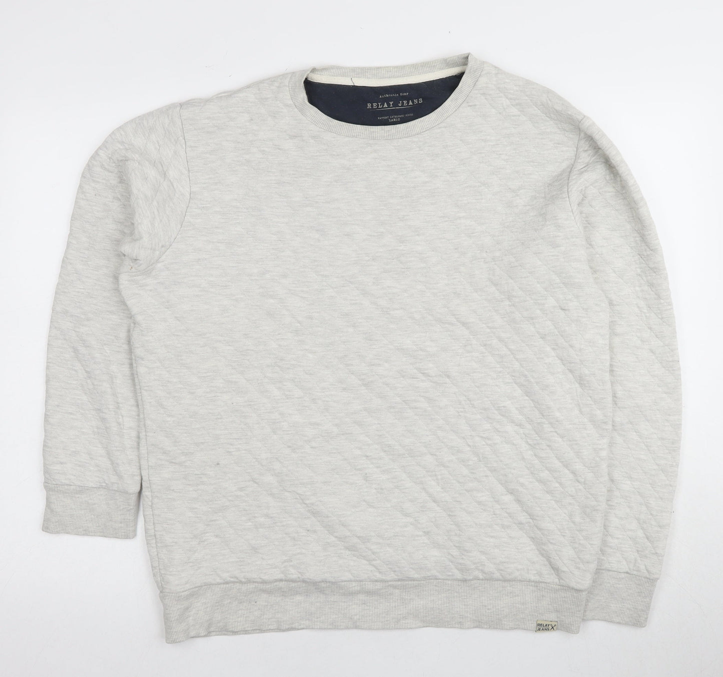 Relay Jeans Men’s Grey Pullover Sweatshirt Size L