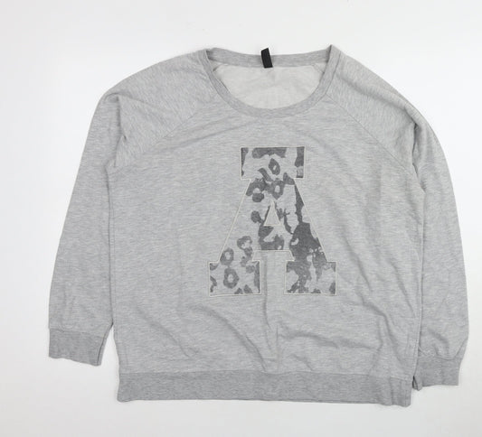 Vero Moda Grey Logo Women's Pullover Sweatshirt L