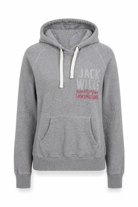 Womens UK 10 Regular Jack Wills Grey Pullover Hoodie