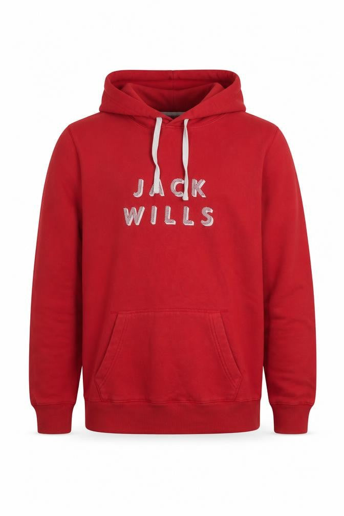 Mens UK M Regular Jack Wills Red Pullover Hoodie