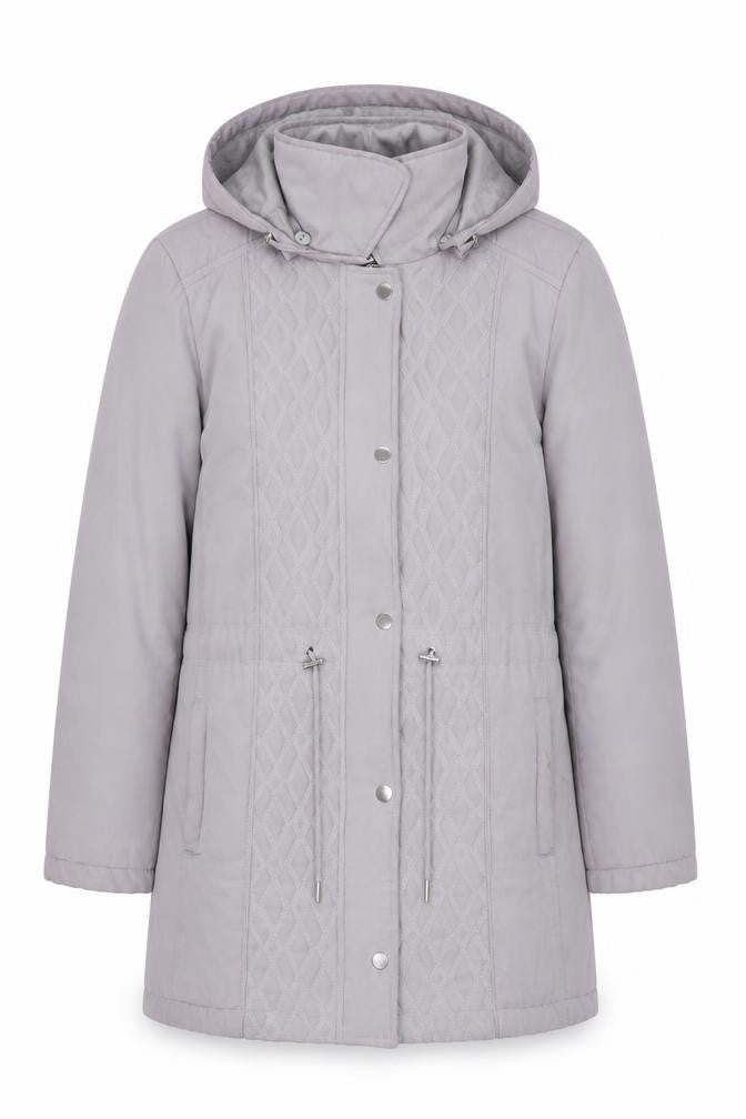 Bonmarché Women's Grey Parka Jacket Size 10 Hooded Casual